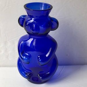 Maryland Glass Co Cobalt Blue Koala Vase